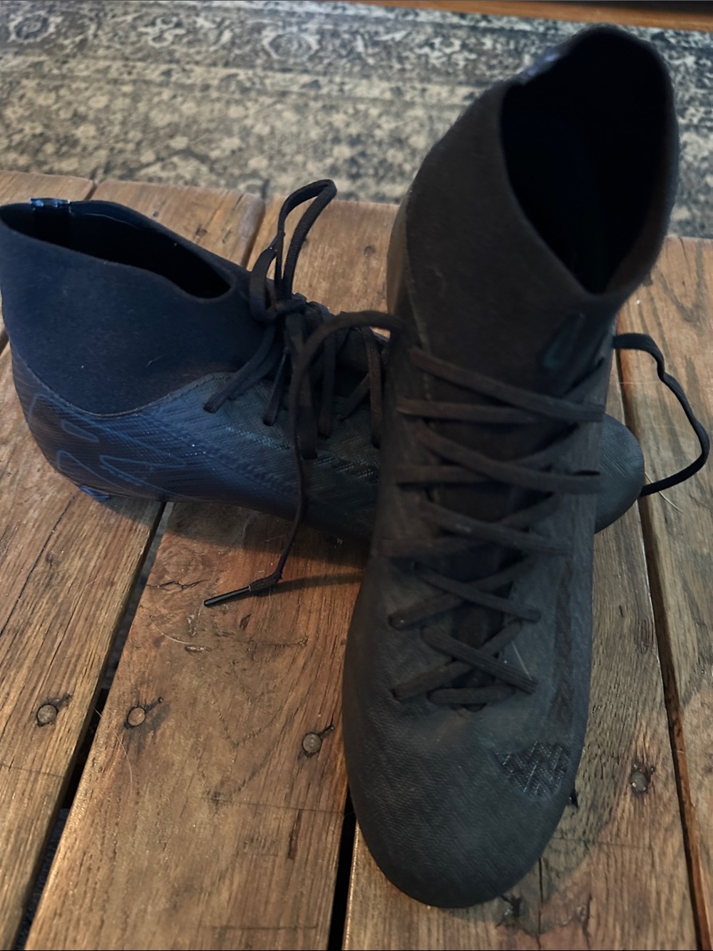 Men's Nike Black High-Top Soccer Cleats